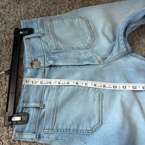 Anthropologie Maeve The Colette Crop High-Rise Wide-Leg Jeans Blue Sz 28P - Picture 5 of 11